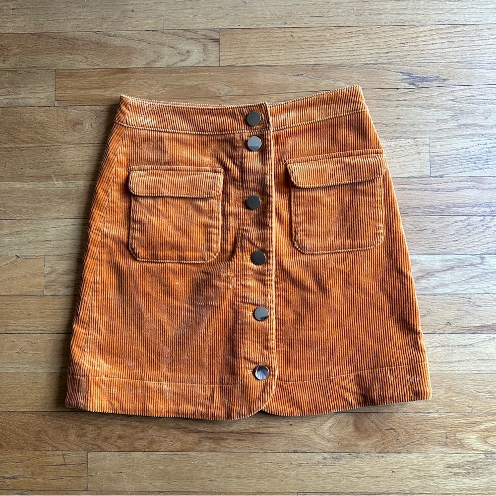 Orange Loft Mini Skirt